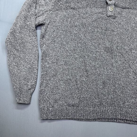 Flag & Anthem Sweater Mens XXL Beige Knit Pullover 1/4 Button Long Sleeve - Picture 5 of 15